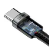 Cablu USB-C la USB-C Baseus de înaltă calitate pentru cablu tip C (20V 5A)2m gri+negru