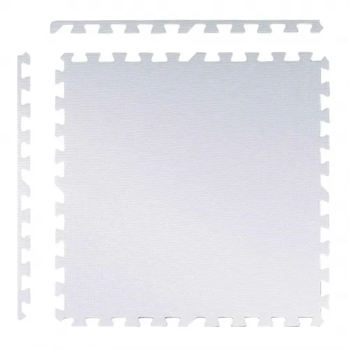 Covoraș de puzzle educativ mare din spumă Ricokids alb-piersiciu, 120x120x1.1 cm, 7481