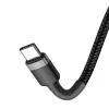 Cablu Baseus Cafele USB-C PD 2.0 QC 3.0 60W 1m, negru+gri