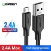 Cablu micro USB UGREEN QC 3.0 2.4A 1.5m, alb