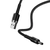 Cablu Baseus Cafele USB la DC 3,5mm 2A 1m, Gri+Negru