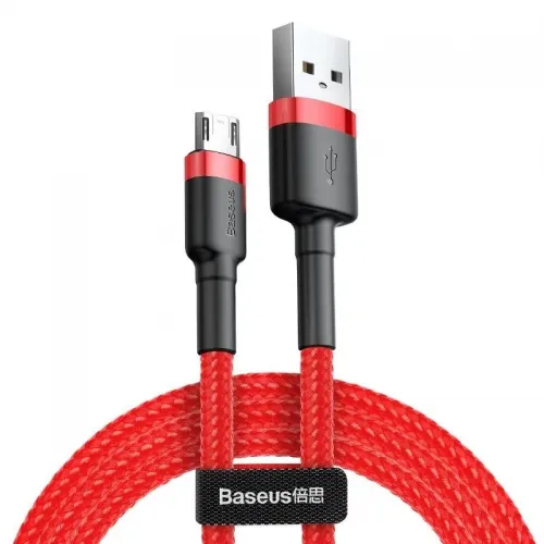 Cablu Micro USB Baseus Cafule 2.4A 1m, rosu