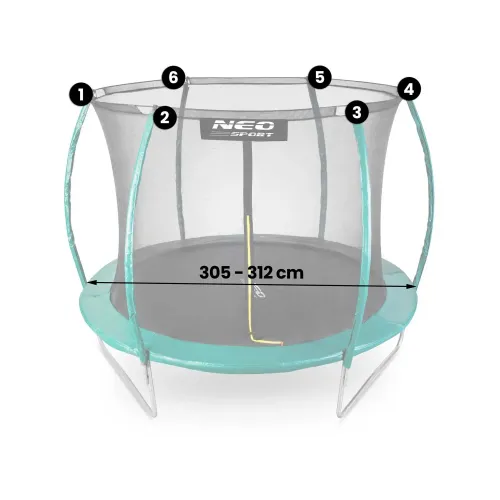Plasa interioara pentru trambulina Neo-Sport de 305-312 cm (10 ft)
