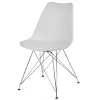 Set 2 scaune moderne Sofotel Kapra 270101-2, albe, 47x47x83 cm