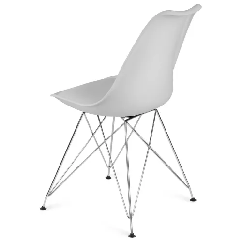 Set 2 scaune moderne Sofotel Kapra 270101-2, albe, 47x47x83 cm