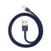 Cablu încărcare si transfer de date Lightning Baseus Cafule 2.4A 1m (Auriu+Albastru închis)