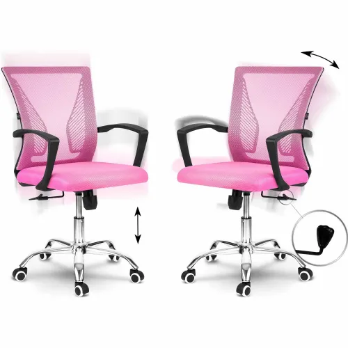 Scaun de birou cu microplasa Sofotel Gontia roz