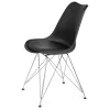 Set 2 scaune moderne Sofotel Kapra 270100-2, negre, 47x47x83 cm