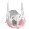 Leagăn cu scaun pentru copii Ricokids 3în1, roz-alb