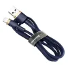 Cablu încărcare si transfer de date Baseus Cafule Lightning 1,5A 2m (Auriu+Albastru închis)