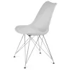Set 4 scaune moderne Sofotel Kapra 270101-4, albe, 47x47x83 cm
