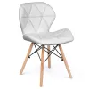Set 4 scaune, model scandinav Sofotel Sigma 270201-4, albe, 38x38x75 cm
