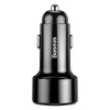 Încărcător de mașină Baseus Magic 2x USB QC 3.0 45W, negru