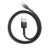 Cablu Micro USB Baseus Cafule 2.4A 1m, gri + negru