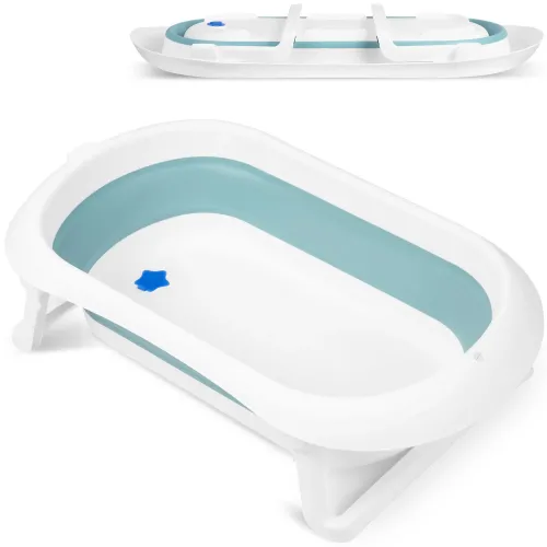 Cada de baie pentru bebelusi RK-281 alb si albastru