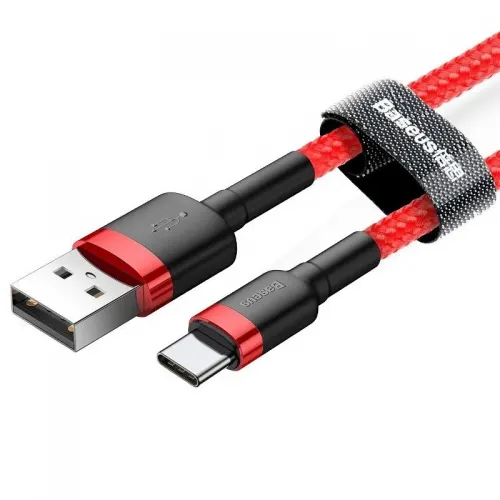 Cablu Baseus Cafele USB-C 3A 1m, rosu