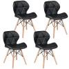 Set 4 scaune, model scandinav Sofotel Sigma 270200-4, negre, 38x38x75 cm