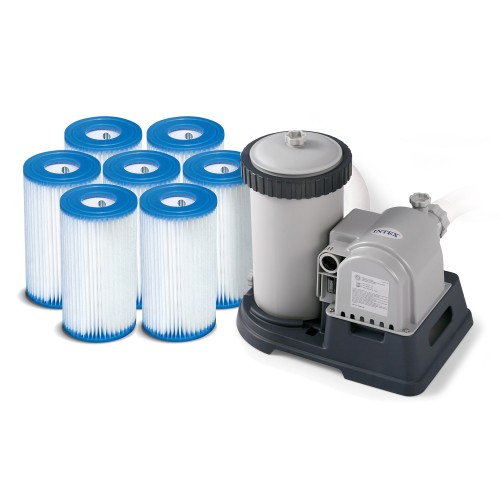 Pompa de filtrare pentru piscine, 9463L/h, INTEX 28634/29005 + 7 filtre incluse